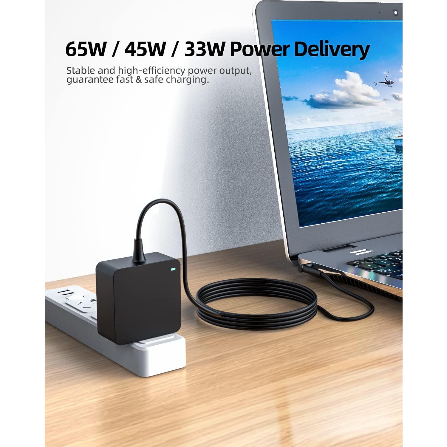 Nicpower Laptop Charger Compatible with Asus Vivobook 15 14 17, Flip 14 15 16, S13 S14 S15, Go 12 14 15, Compatible with Zenbook Replacement (UL Certified Safety), Round Connector, 65W, 45W, 33W