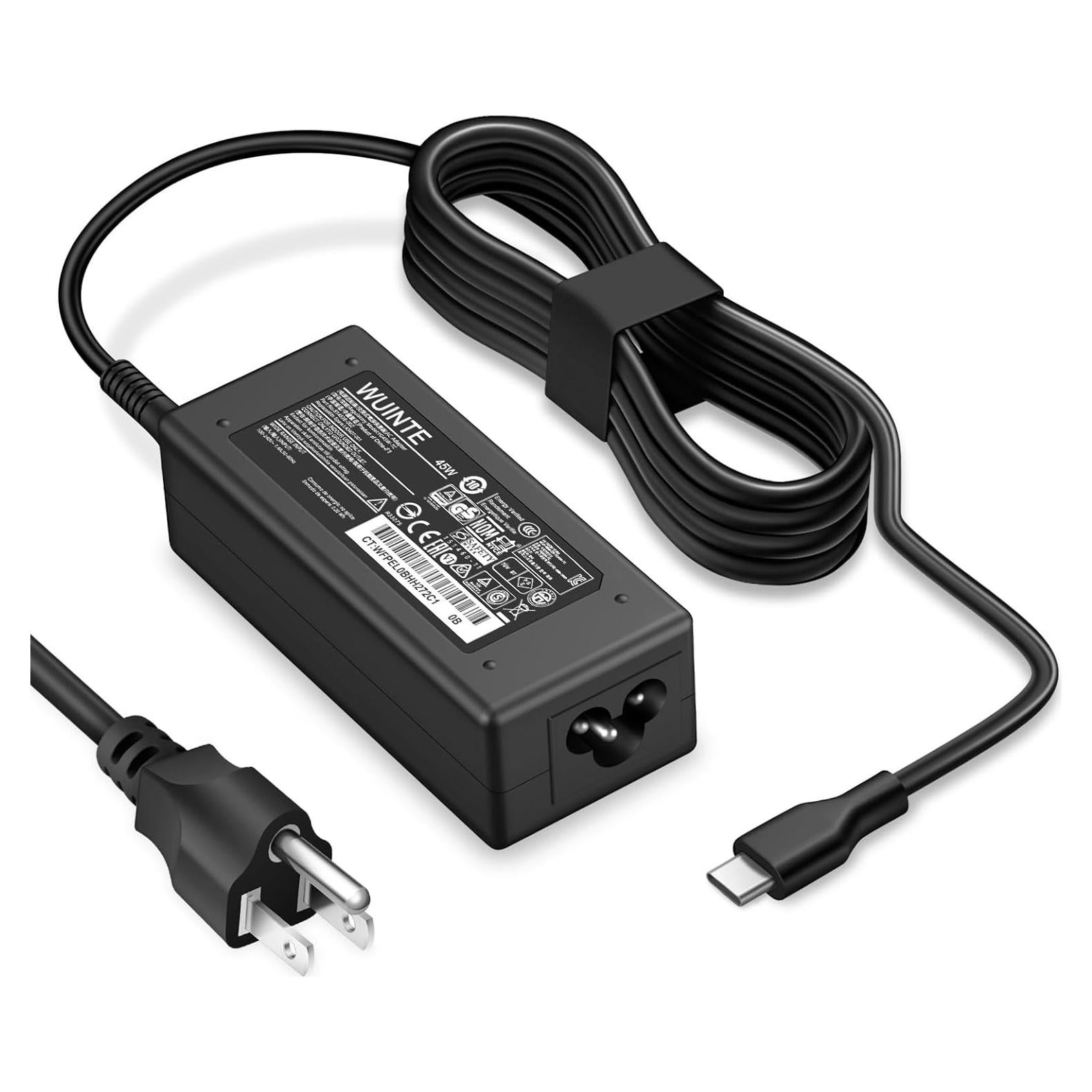 Cargador USB-C 45W WUINTE para Acer Chromebook y más