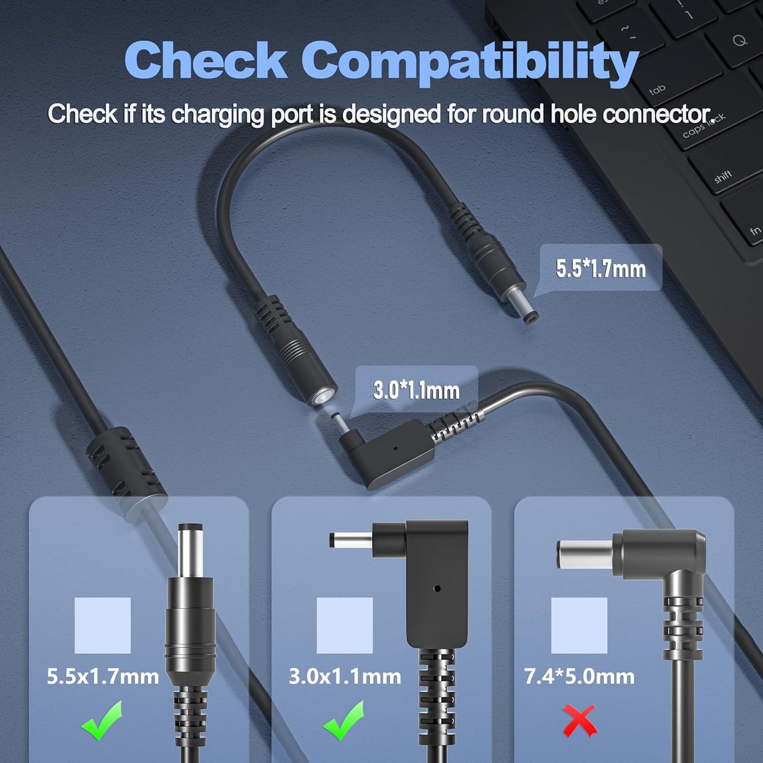 Cargador de Laptop 65W Emaks para Acer Aspire y Swift