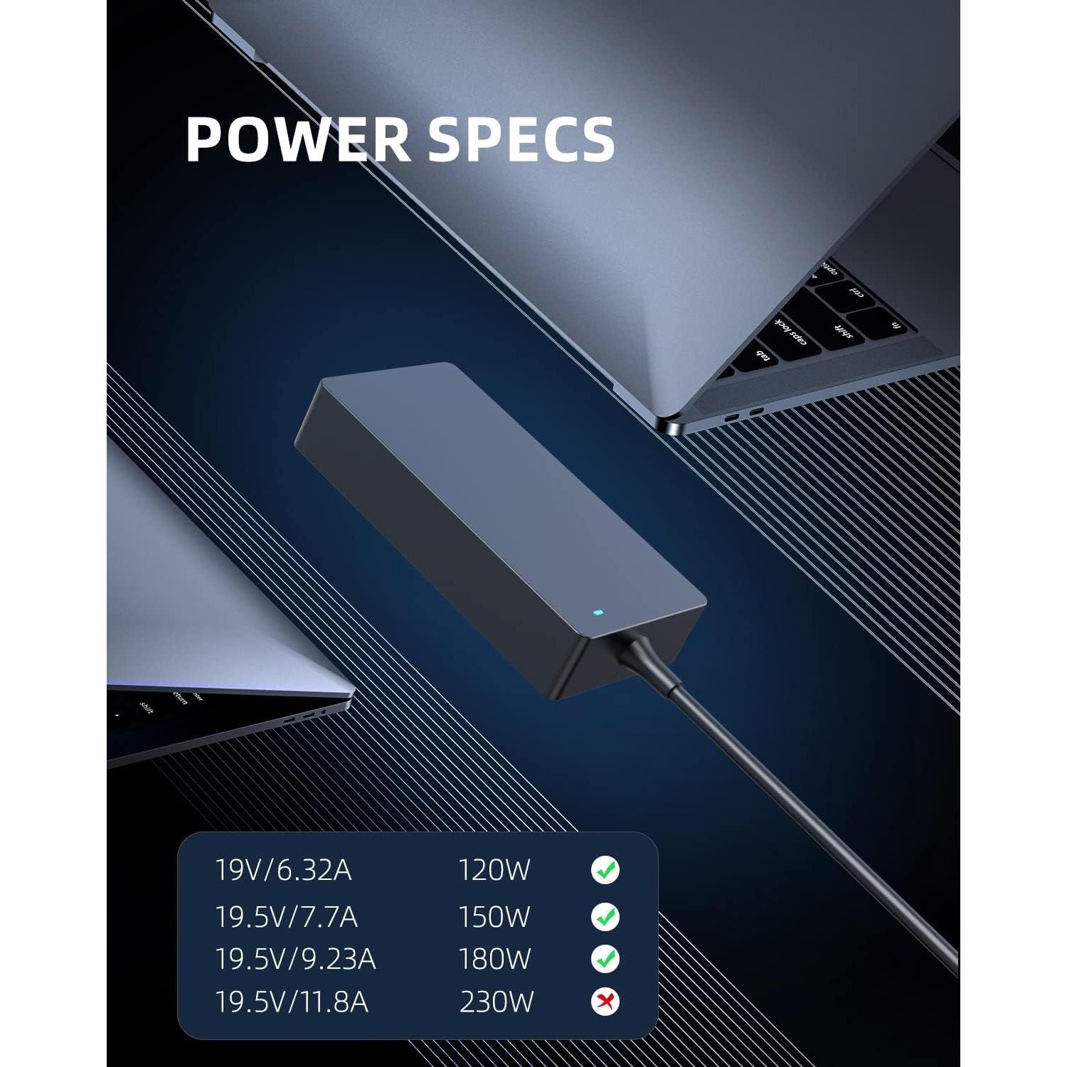 Cargador para Laptop Gaming MSI 180W con Conector Redondo