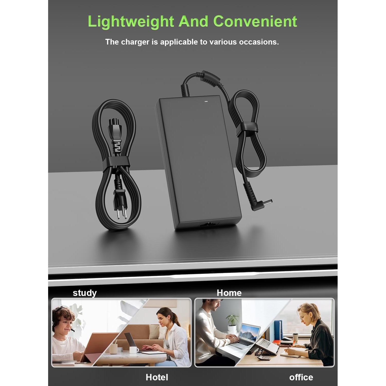 Cargador 180W PowerPortnerLink para Laptops MSI GF63 GF75