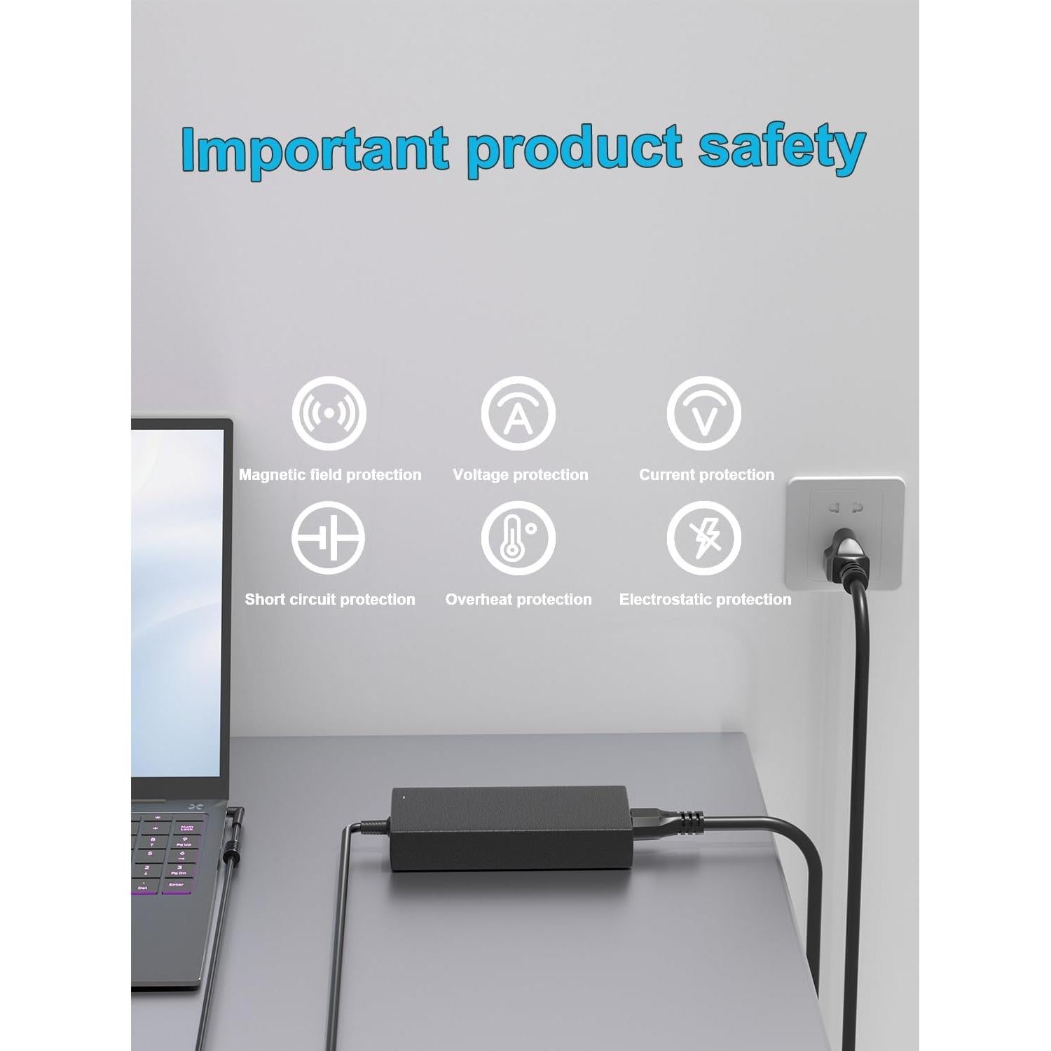 Cargador de CA 180W HSXIRQA para Laptops MSI GF63 GF65 GF75