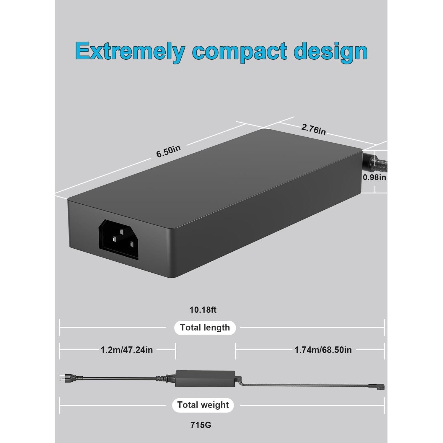 Cargador de CA 230W HSXIRQA para Razer Blade 15 14 17