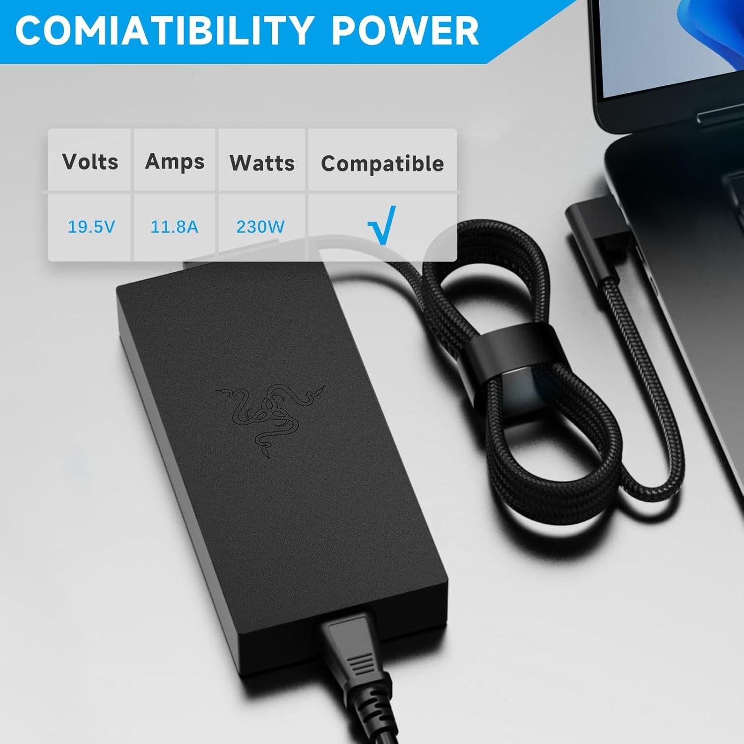 Cargador de Laptop 230W LIFKAHY para Razer Blade 14 15 17