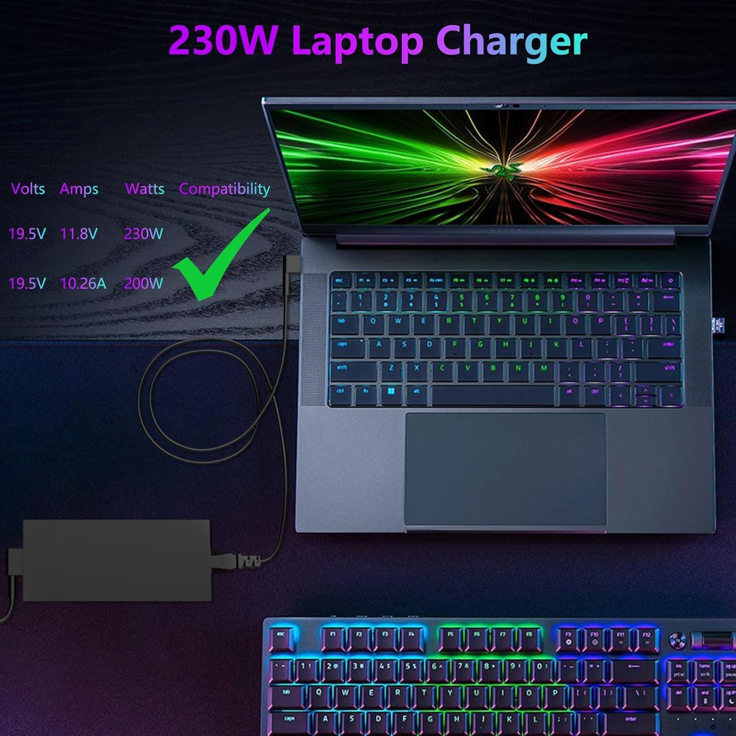 Cargador 230W OYNASUN para Laptop Razer Blade 14 15 17