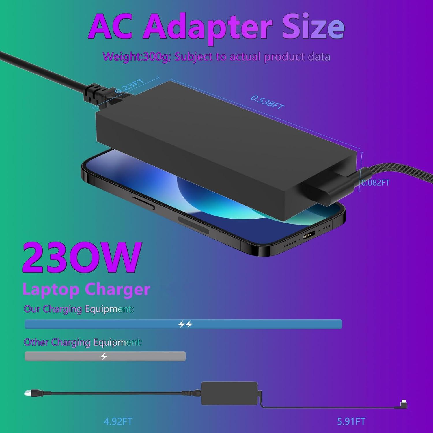 Cargador 230W OYNASUN para Laptop Razer Blade 14 15 17