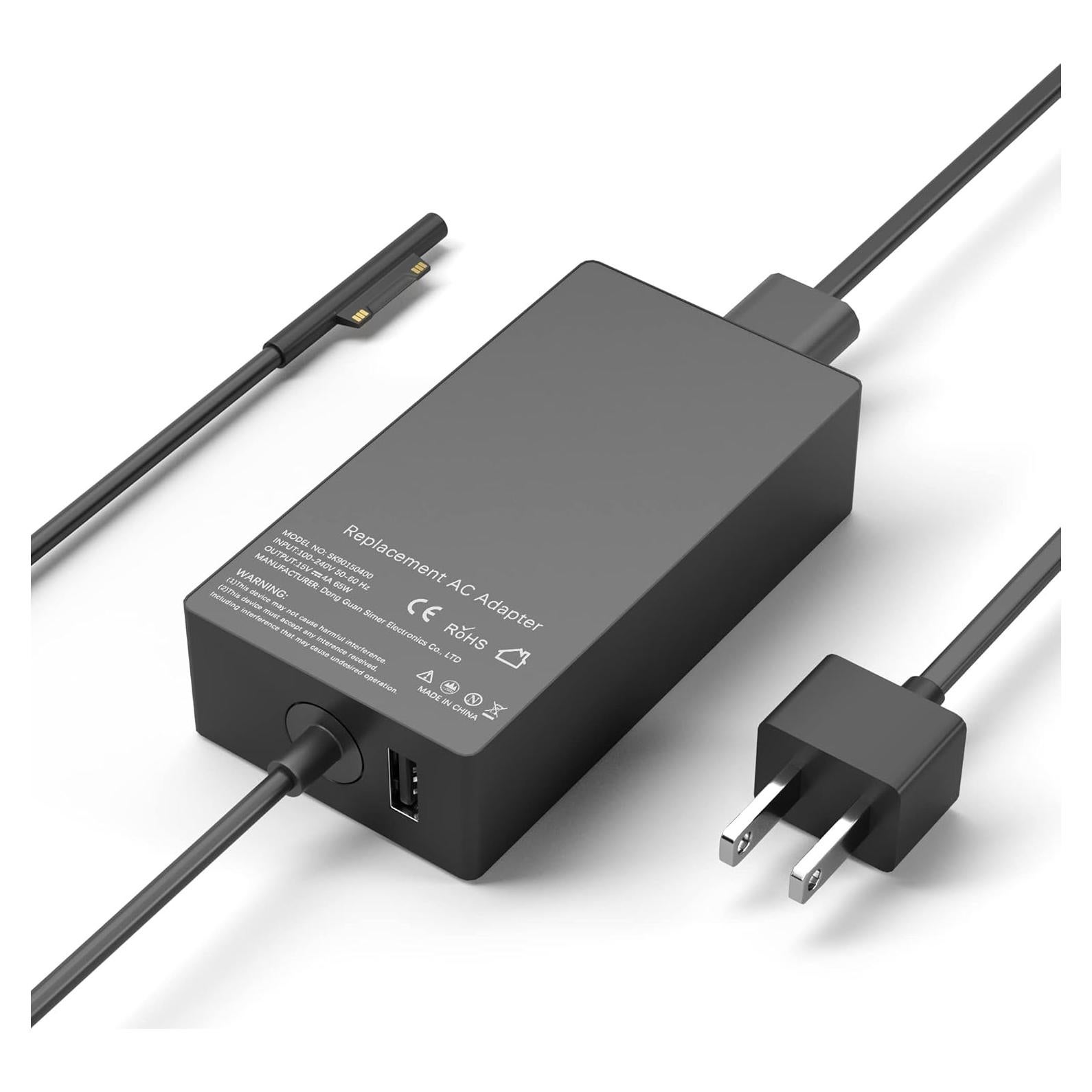 Cargador 65W YBRUZRUB para Microsoft Surface Pro y Laptop