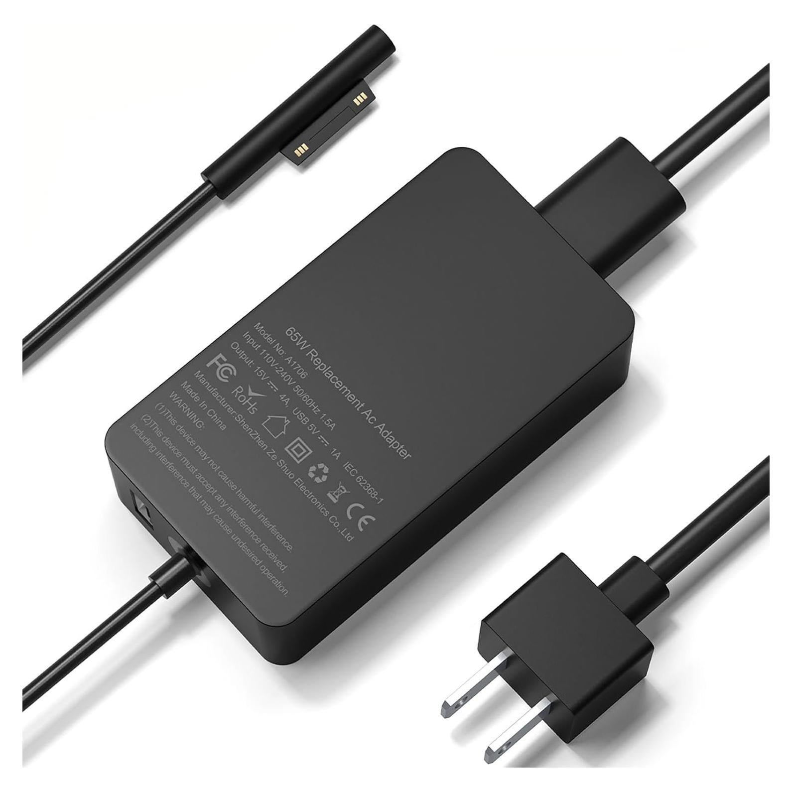 Cargador de Laptop Microsoft Surface Pro 65W con USB-A