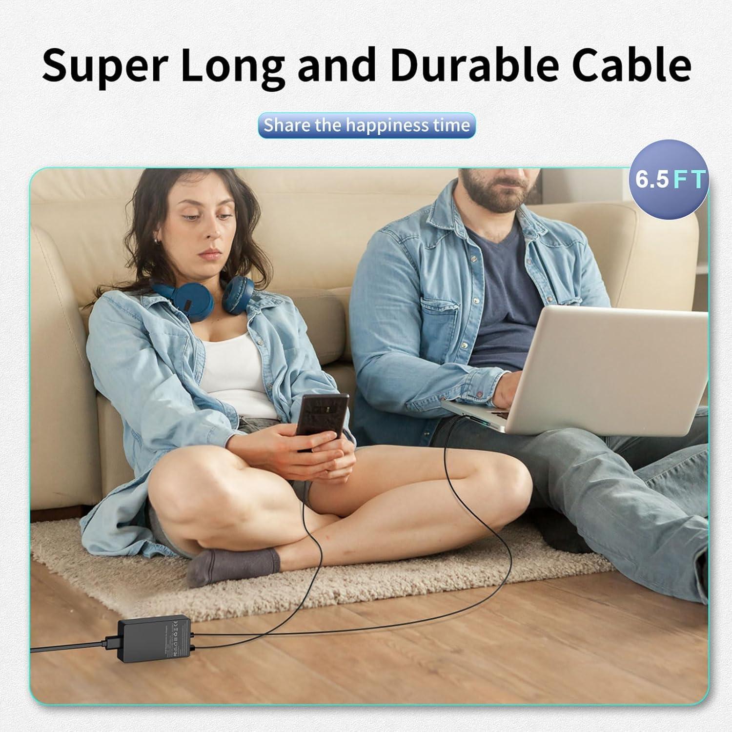 Cargador de Laptop Microsoft Surface Pro 65W con USB-A