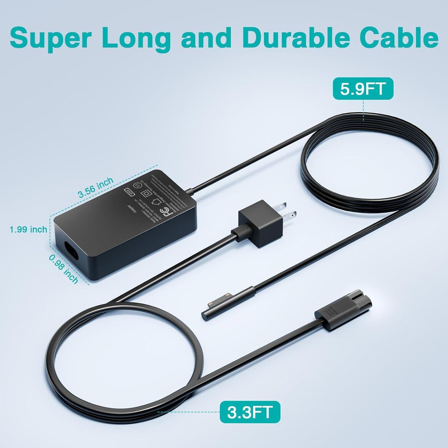 Cargador 65W Marsdock para Microsoft Surface Pro y Laptop