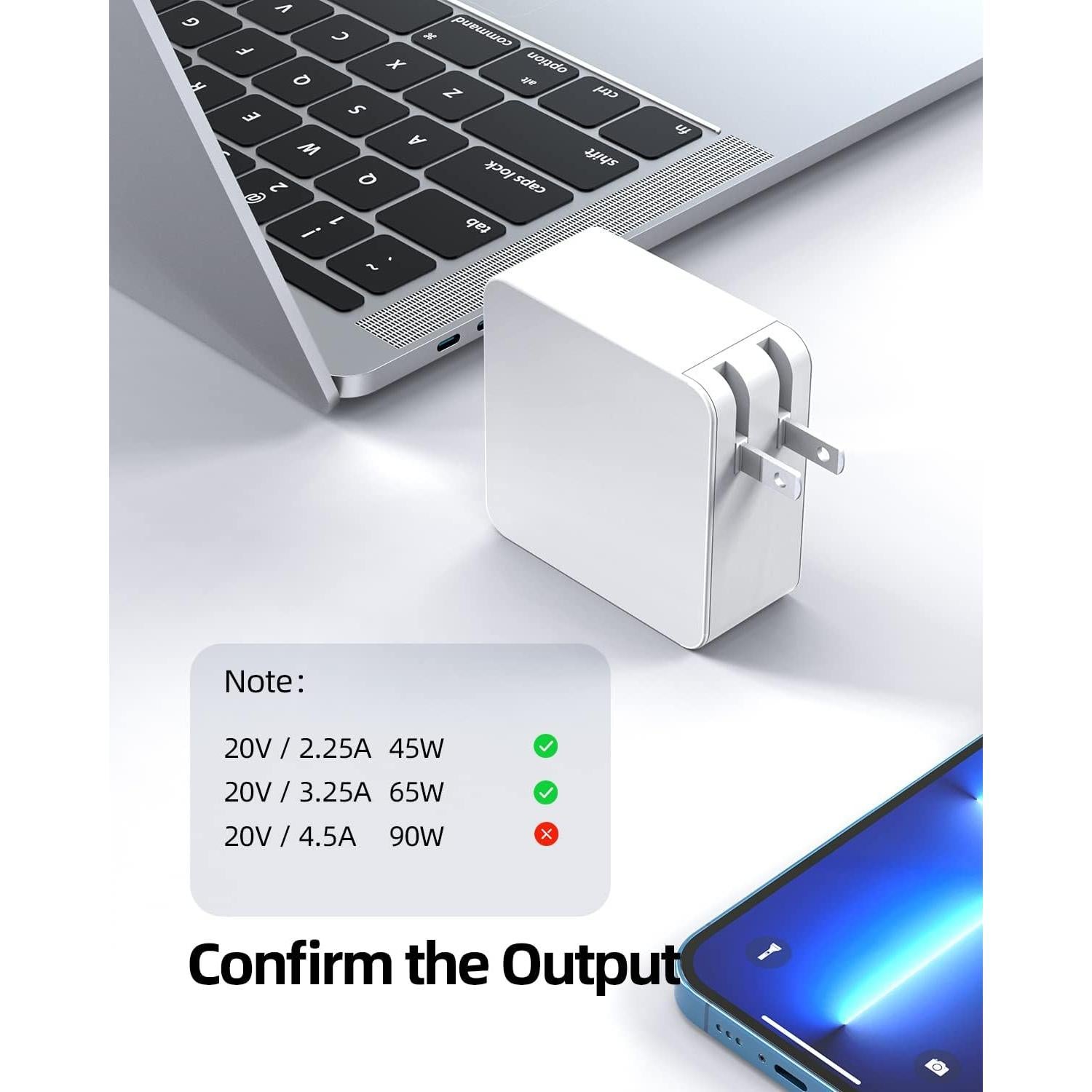 Cargador Rápido 65W Nicpower Tipo C Plegable 2.3m para Samsung