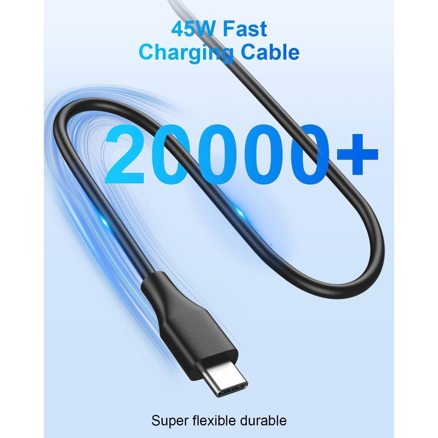 Cargador de Laptop USB-C 45W INEXEWOC Compatible HP Lenovo Dell