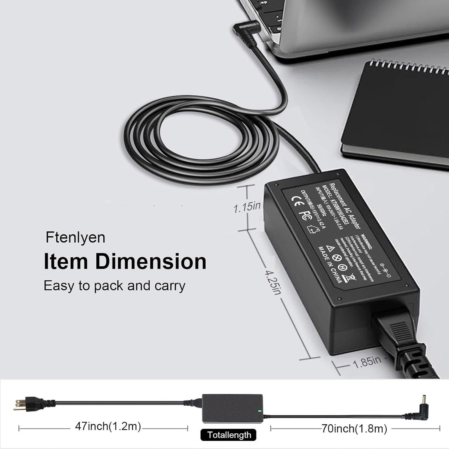 Cargador AC Compatible Samsung Galaxy Book Flex 2 Alpha 19V