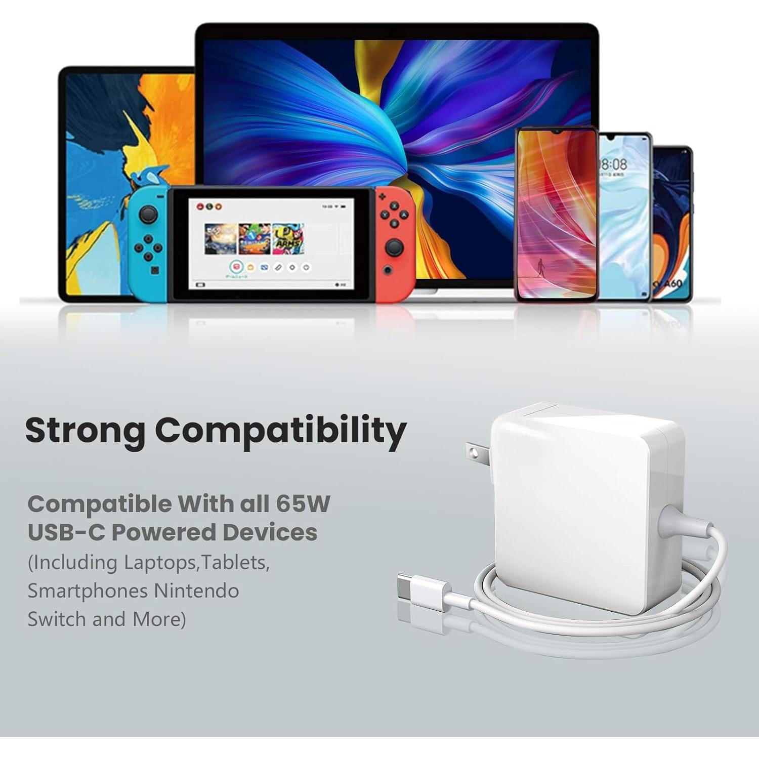 Cargador USB C 65W Eaneey para Samsung Galaxy Book Pro