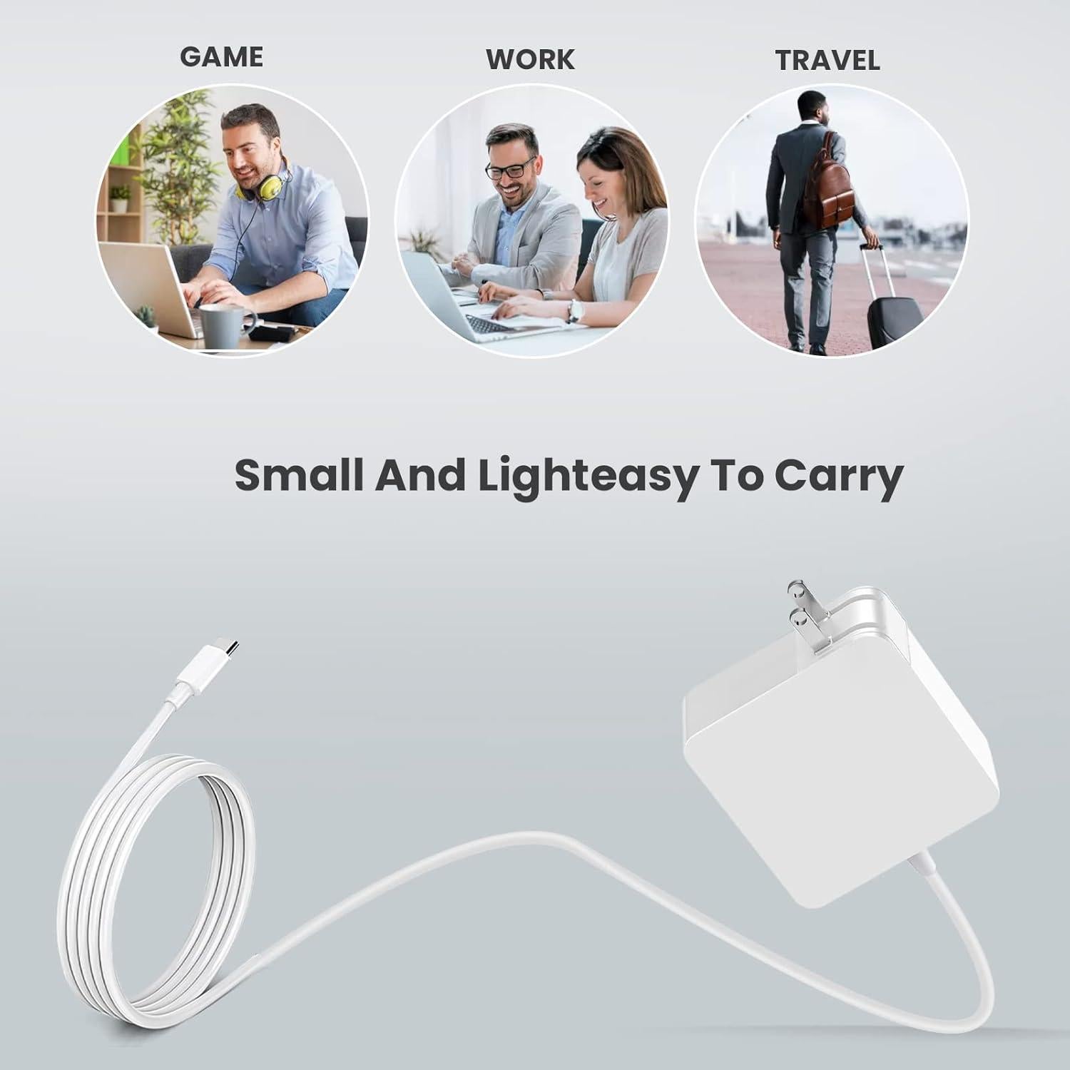 Cargador USB C 65W Eaneey para Samsung Galaxy Book Pro