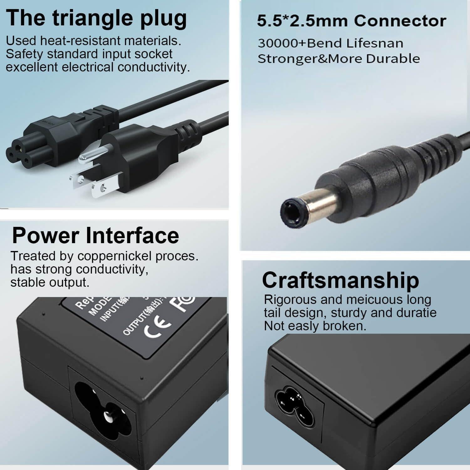 Cargador de Laptop 65W 19V 3.42A Toshiba y ASUS 5.5x2.5mm