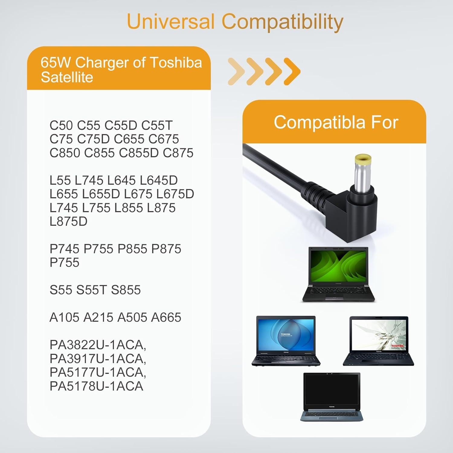 Cargador 65W Govolia 19V 3.42A Compatible Toshiba Satellite