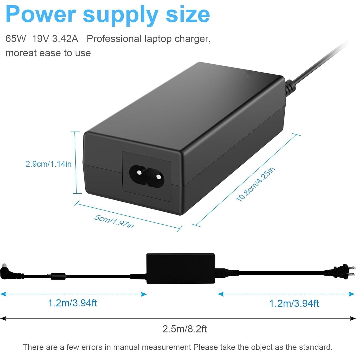Cargador Adaptador AC Futurebatt 65W para Laptop Toshiba