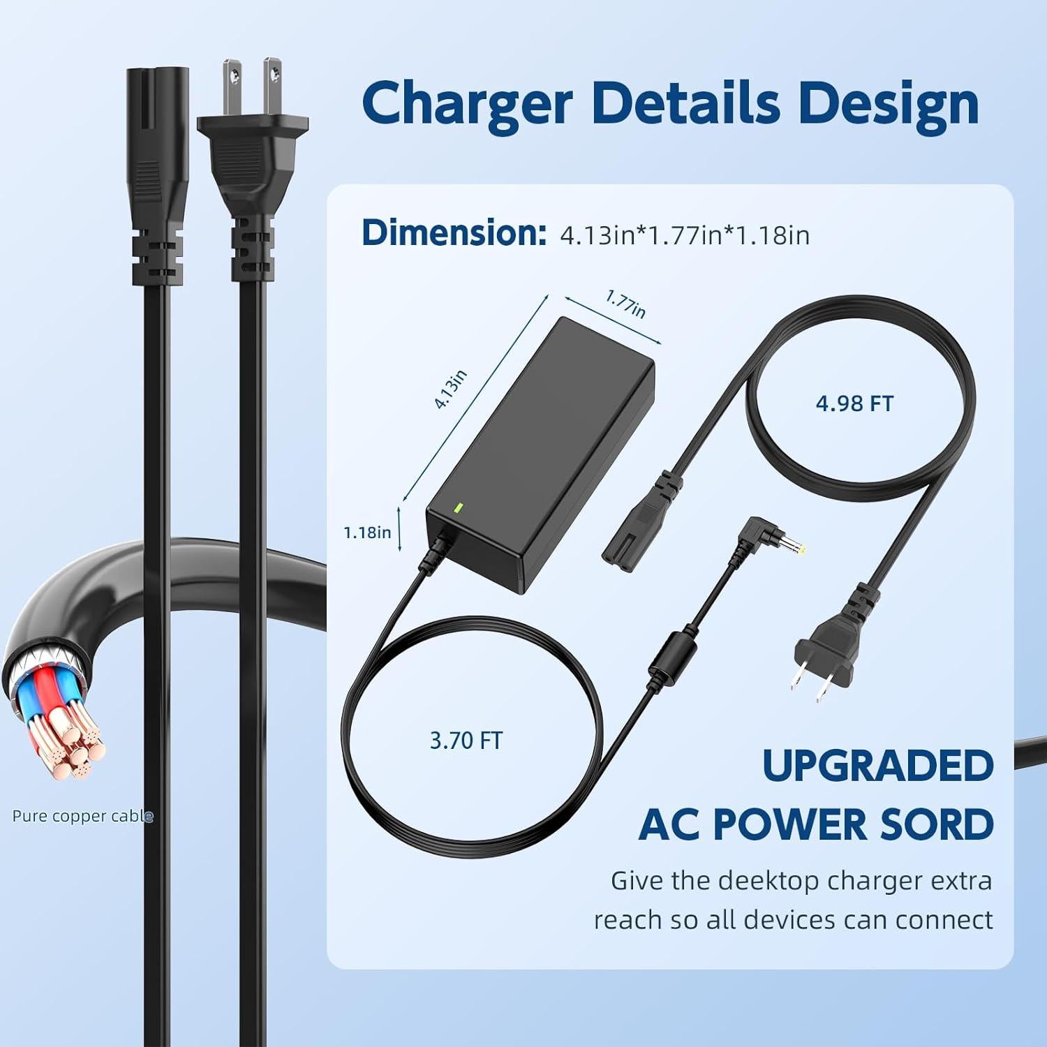 Cargador de Laptop ROLADA 65W Compatible con Toshiba Satellite