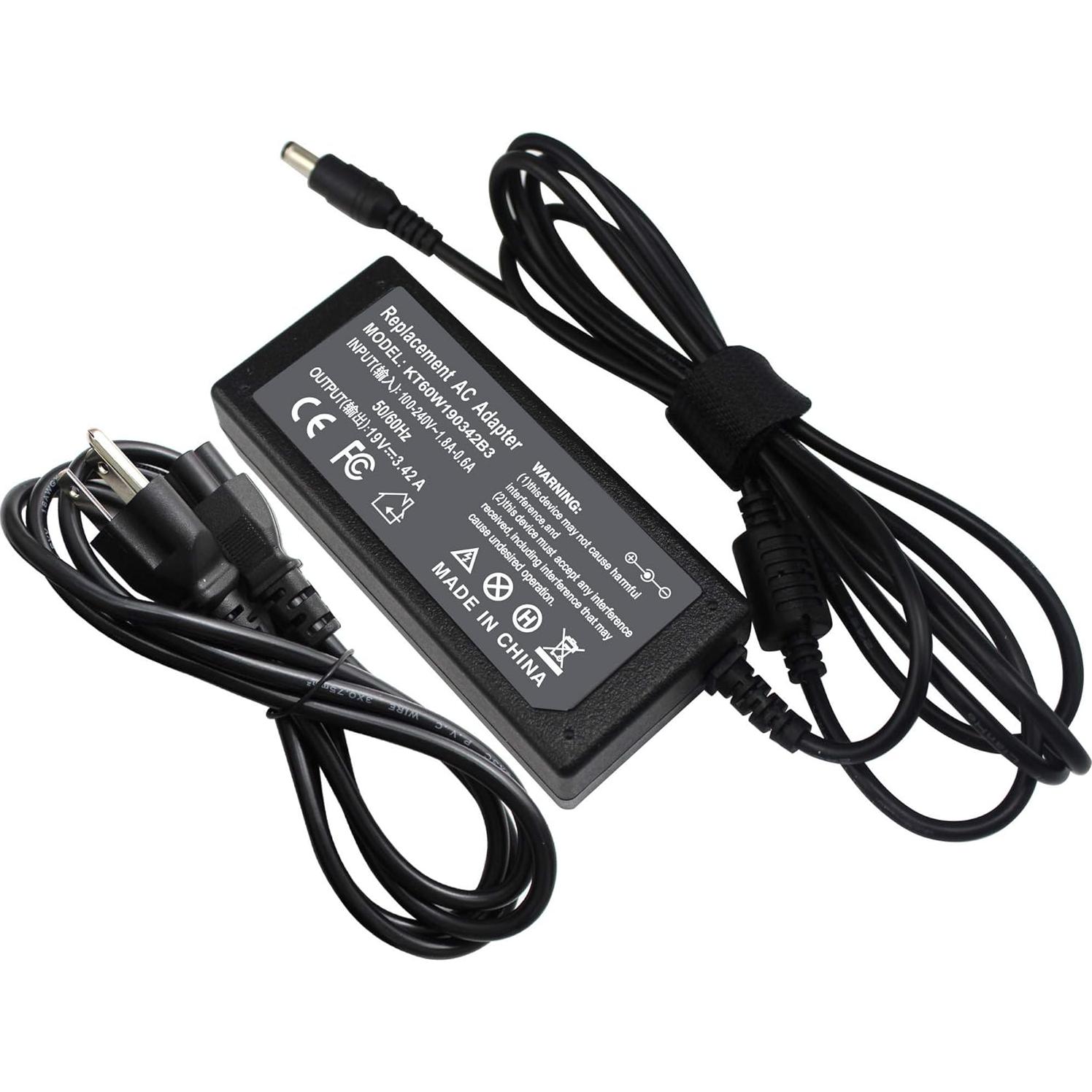 Cargador de Laptop Toshiba 65W 19V 3.42A con Cable