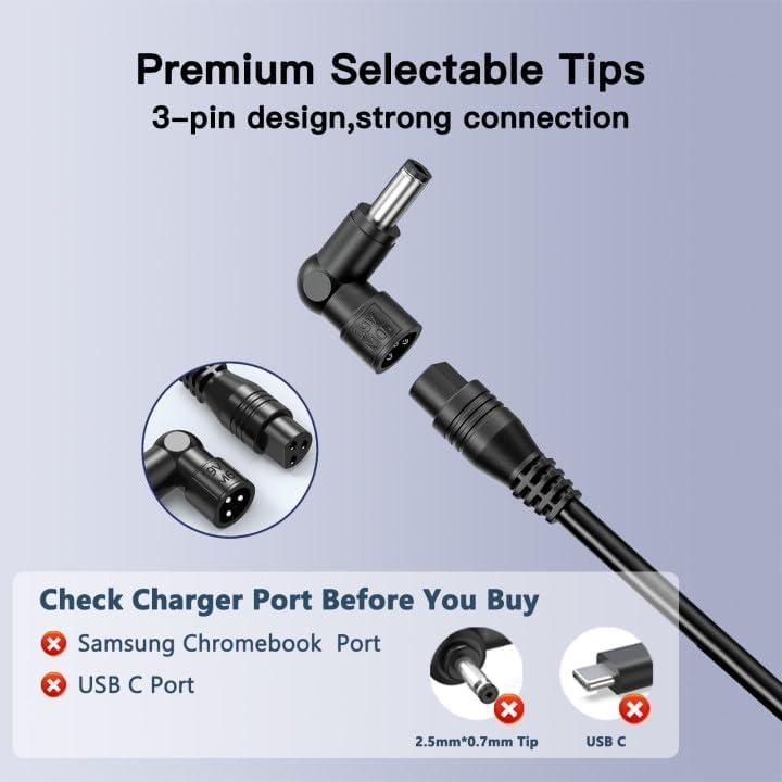 Cargador Universal 90W WENYAA para Laptop con 16 Puntas