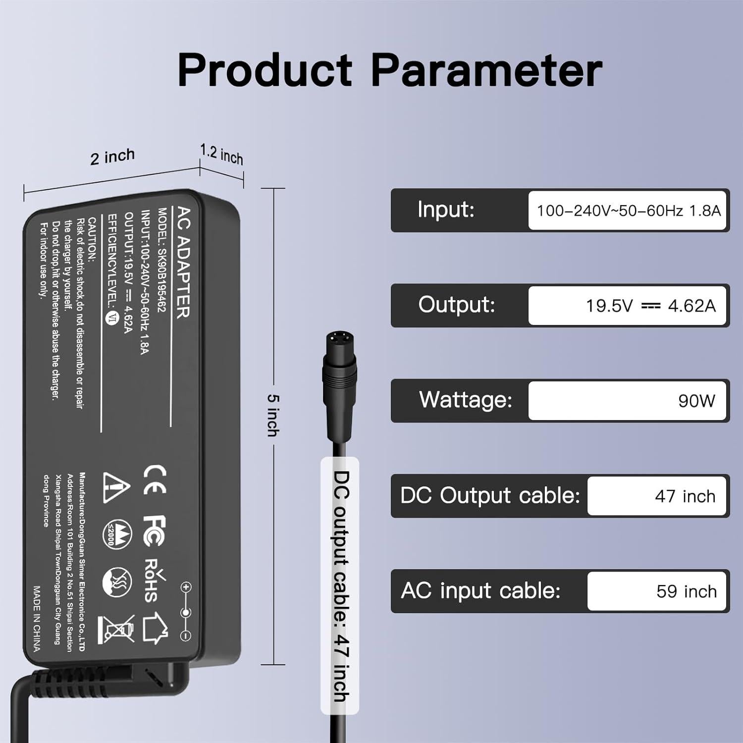 Cargador Universal 90W WENYAA para Laptop con 16 Puntas