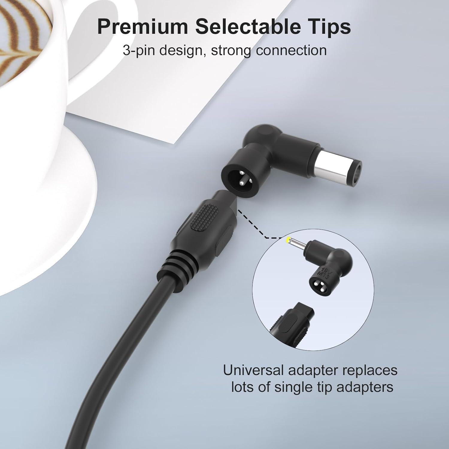 Cargador Universal 90W Dong Guan para Laptop HP Dell Lenovo