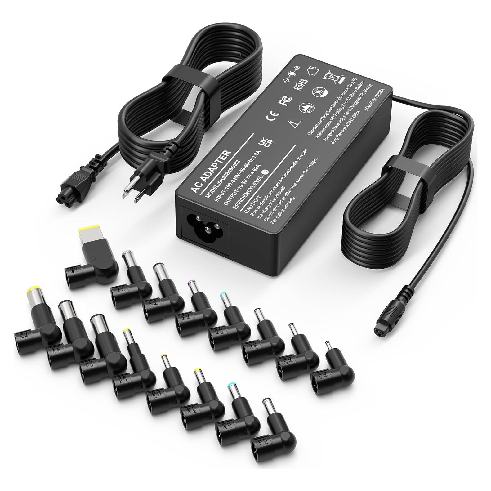 Cargador Universal XOUBZ 90W para Laptop con 16 Puntas