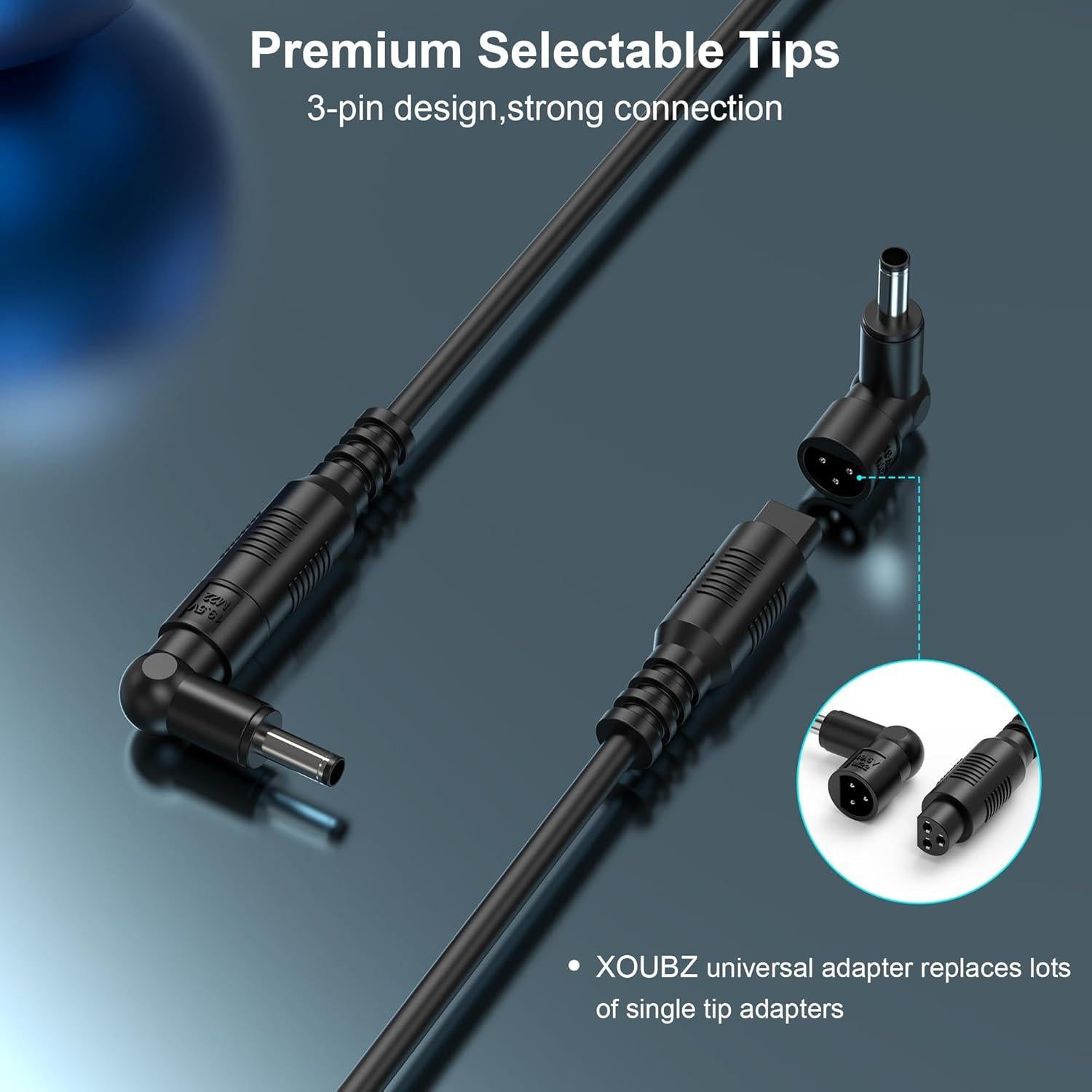 Cargador Universal XOUBZ 90W para Laptop con 16 Puntas