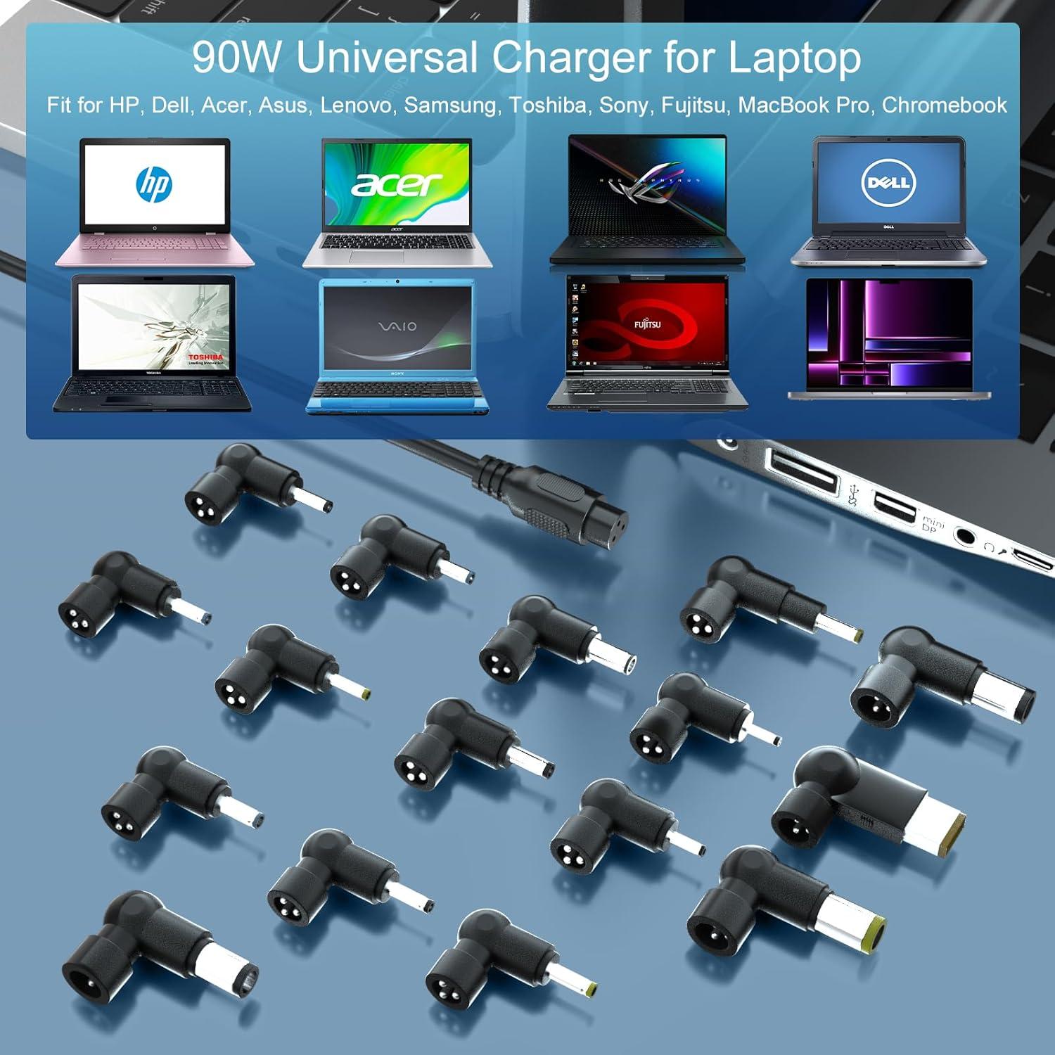 Cargador Universal Onadrive 90W para Laptop - 16 Conectores