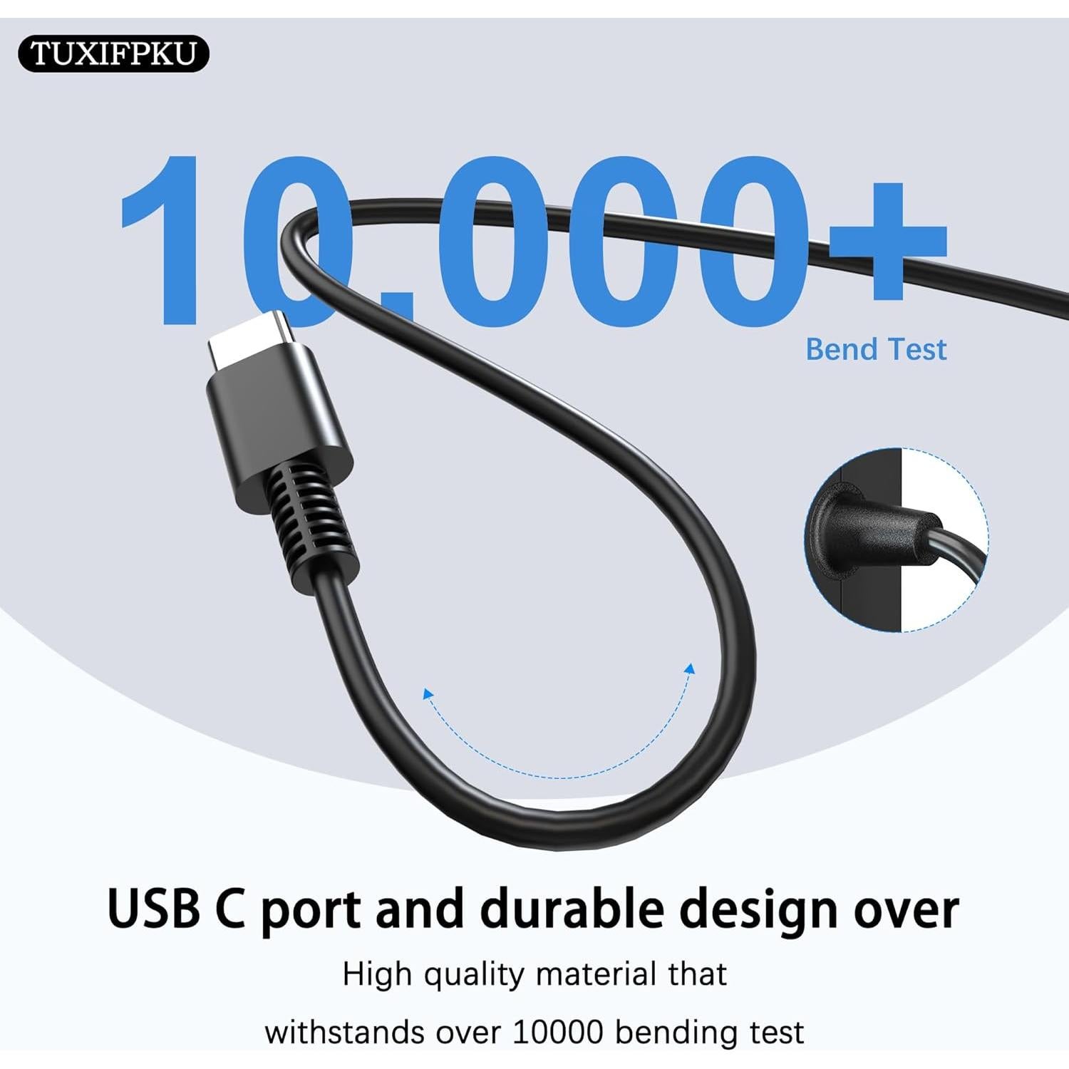 Cargador USB C 65W TUXIFPKU para MacBook, Dell, Lenovo