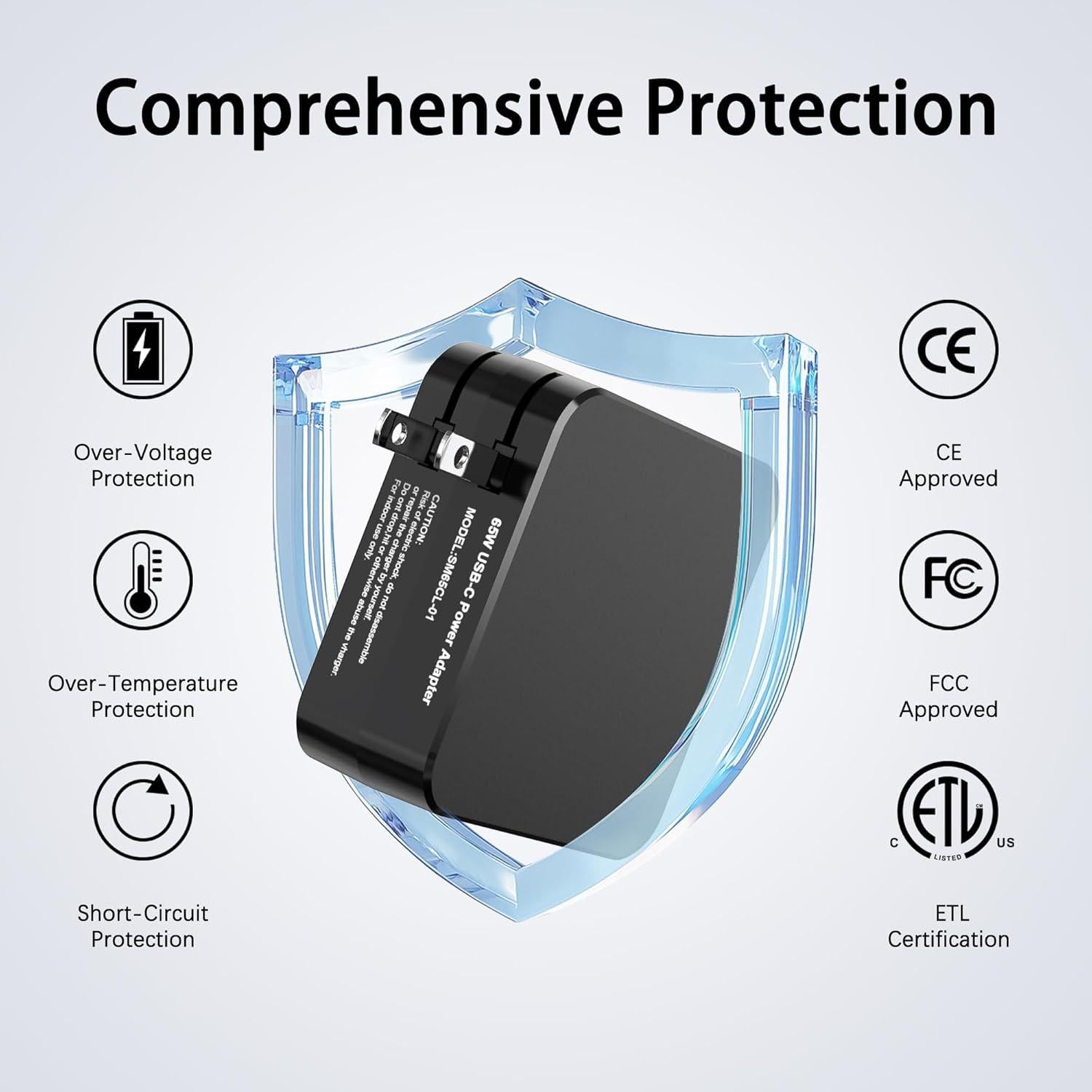 Cargador USB C 65W TUXIFPKU para MacBook, Dell, Lenovo