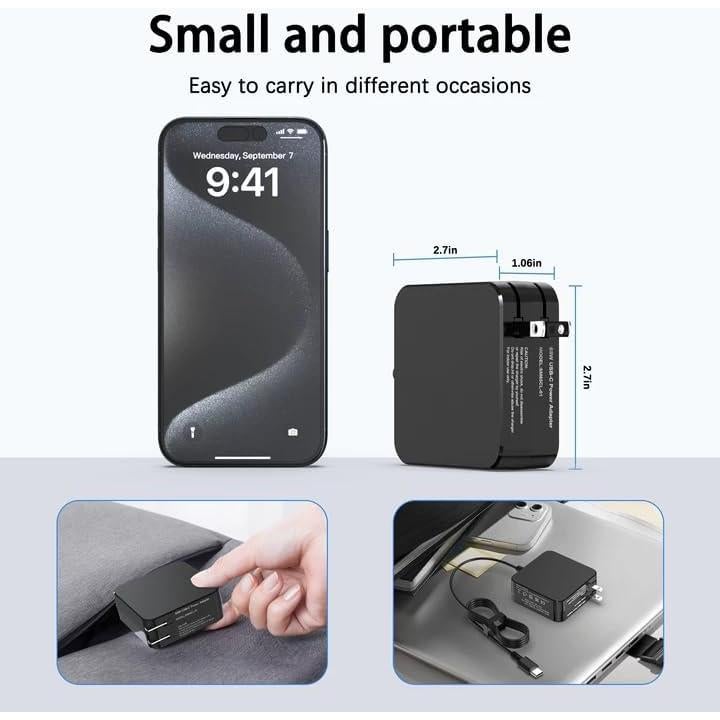 Cargador USB C 65W TUXIFPKU para MacBook, Dell, Lenovo