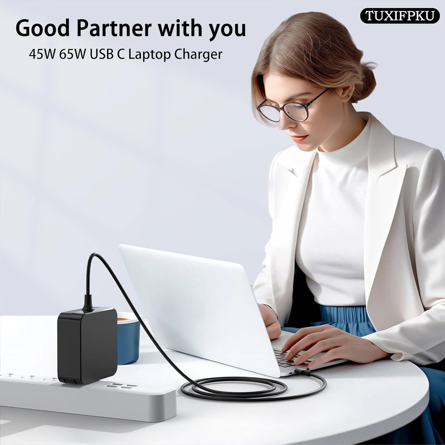 Cargador USB C 65W TUXIFPKU para MacBook, Dell, Lenovo