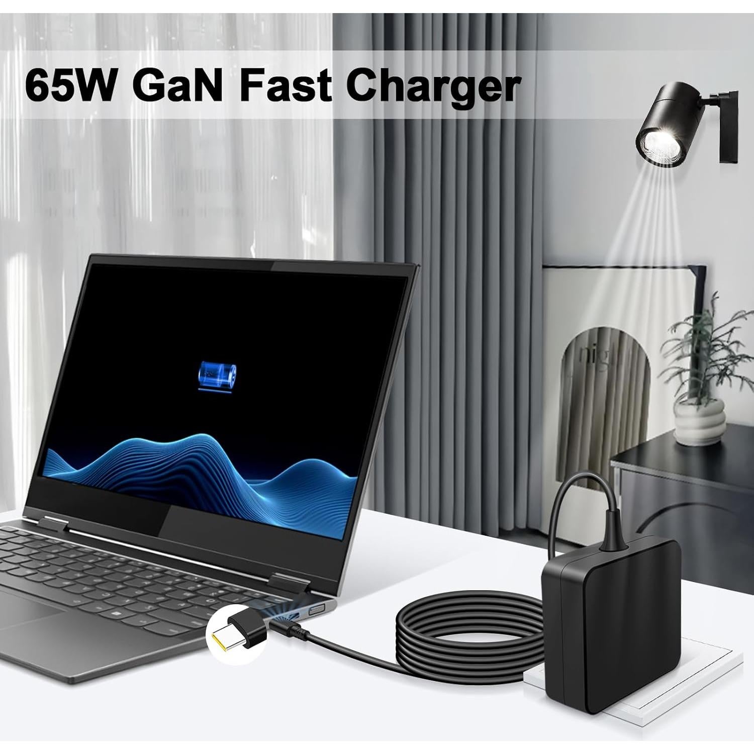 Cargador USB C 65W Compatible Lenovo ThinkPad Yoga MacBook