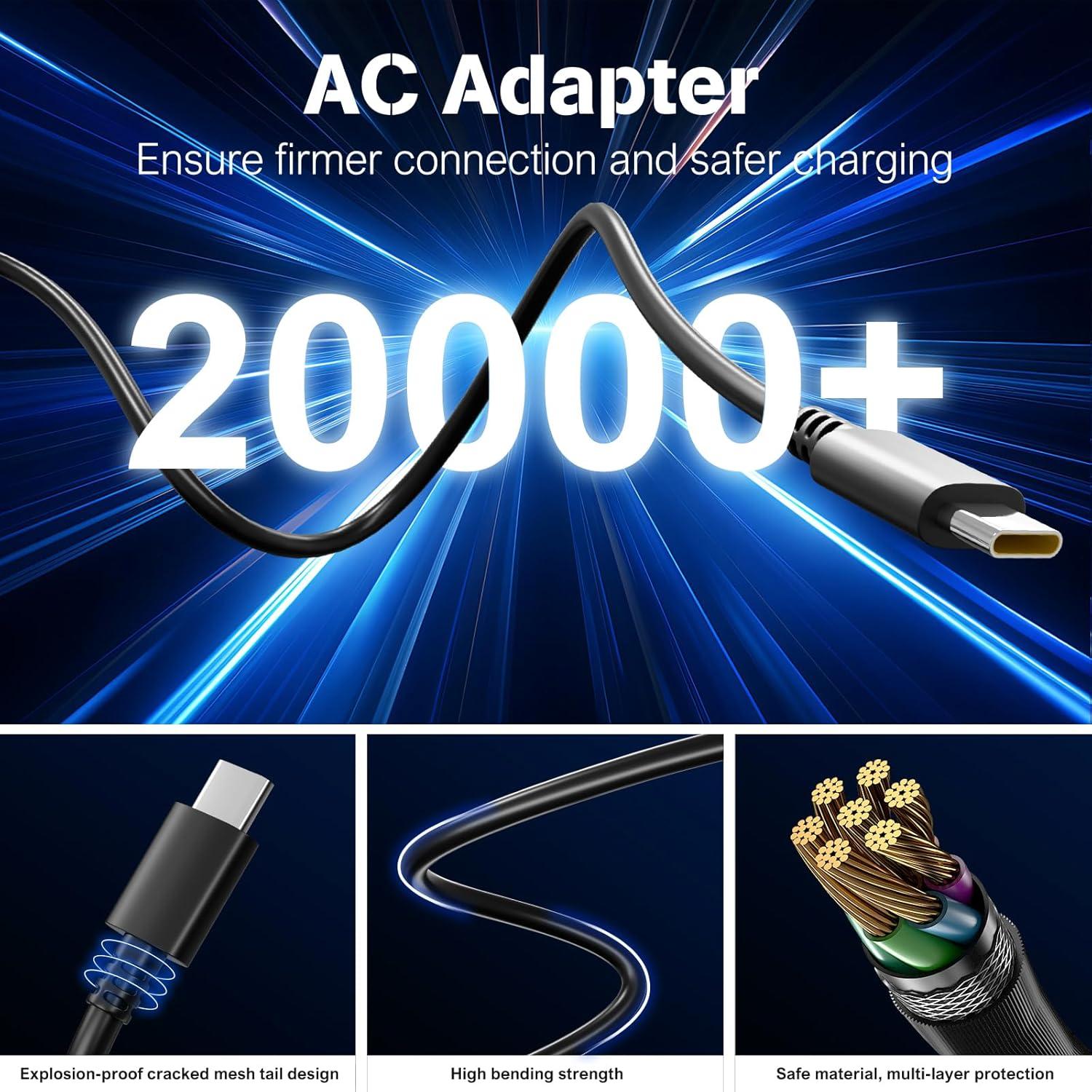 Cargador USB C 65W Lenovo ThinkPad Yoga Chromebook HP Dell