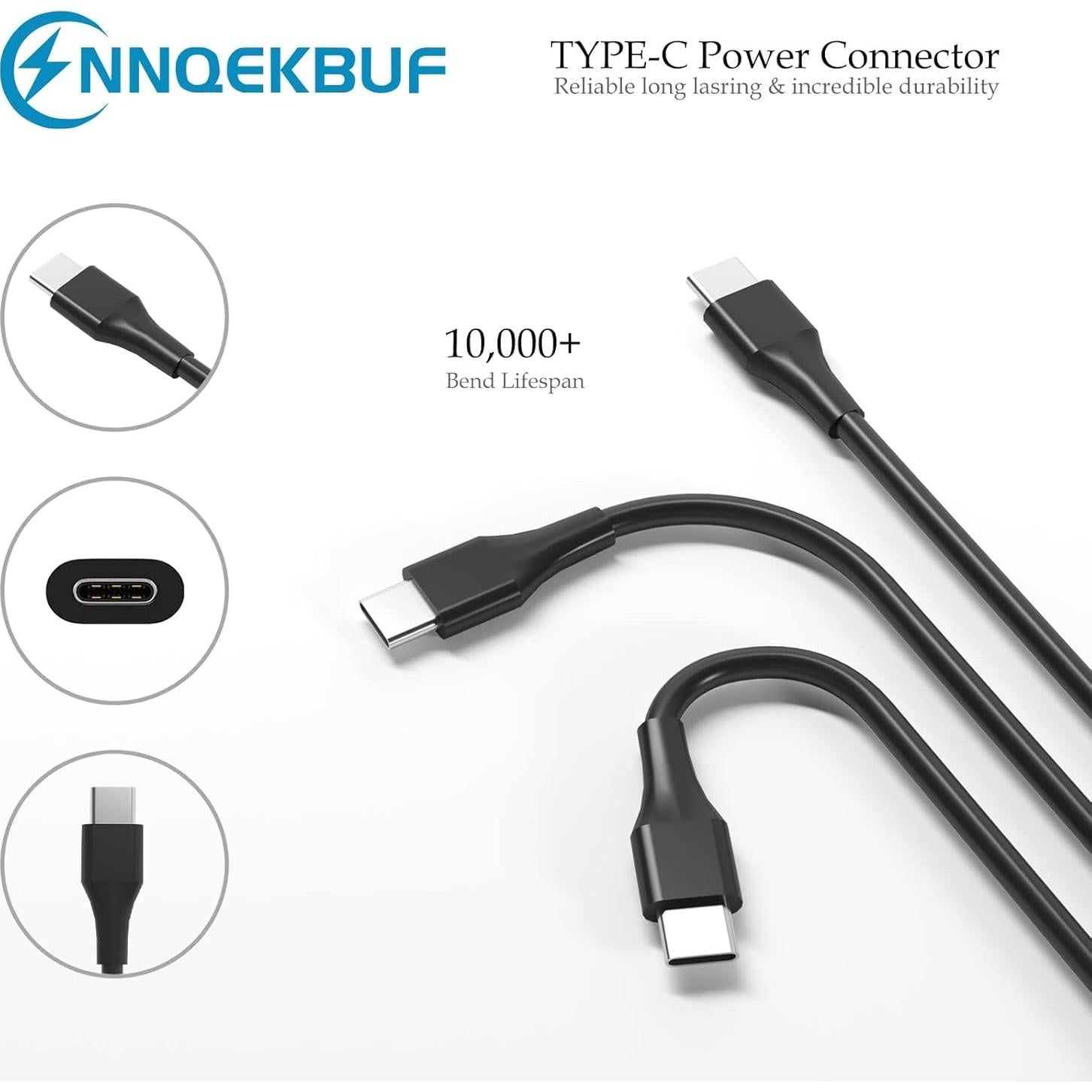 Cargador USB C 65W Fiattigear para Laptop y Chromebook