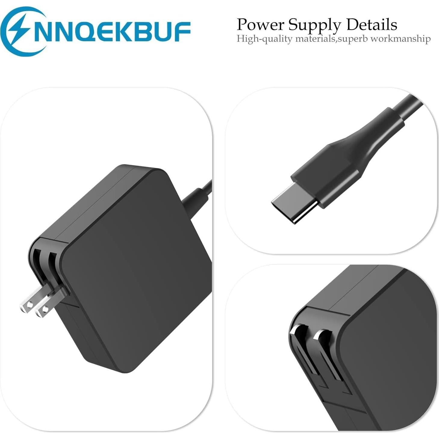 Cargador USB C 65W Fiattigear para Laptop y Chromebook