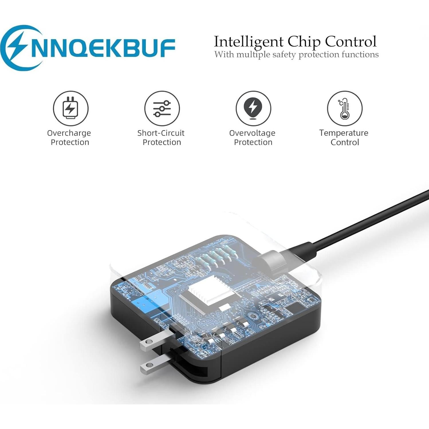 Cargador USB C 65W Fiattigear para Laptop y Chromebook