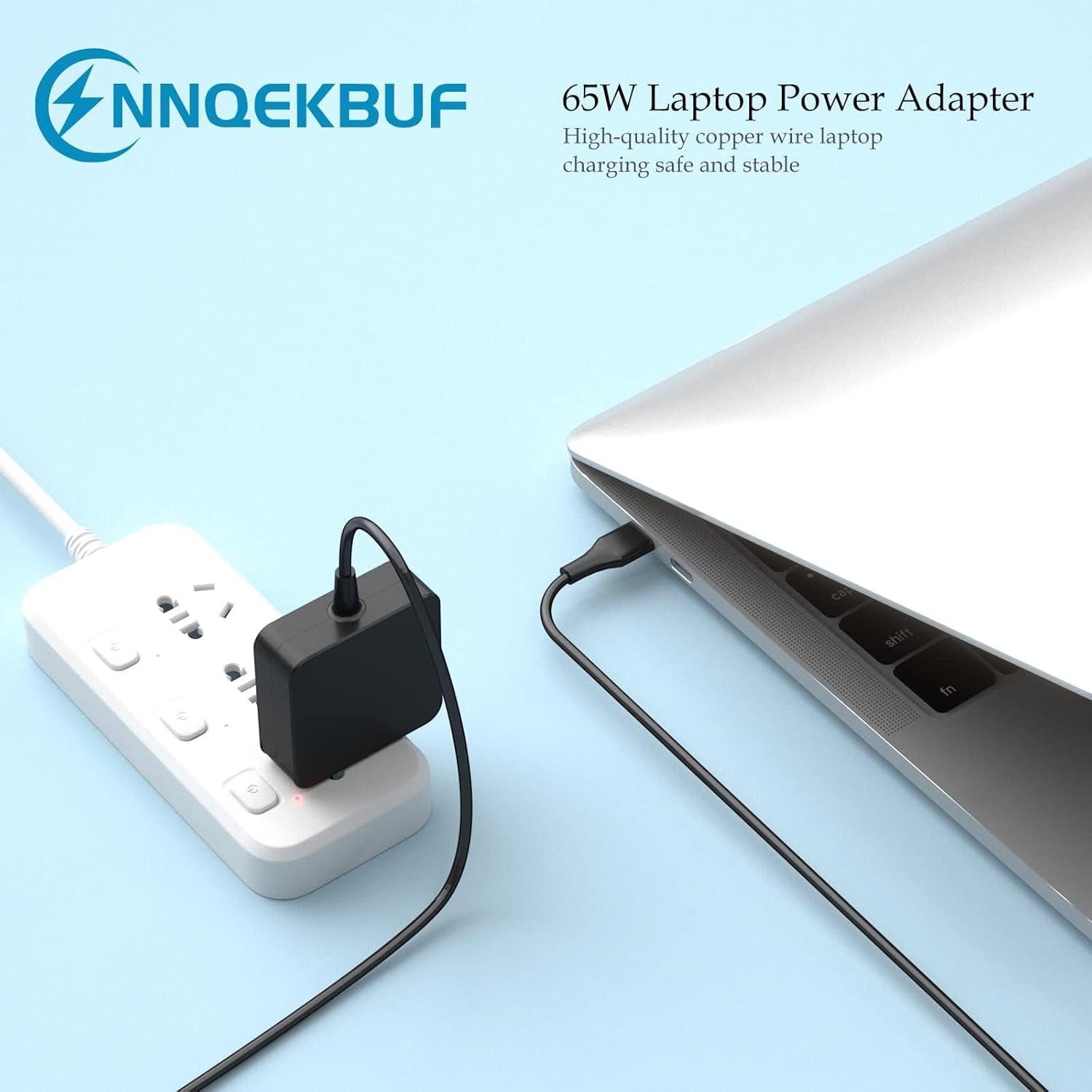 Cargador USB C 65W Fiattigear para Laptop y Chromebook