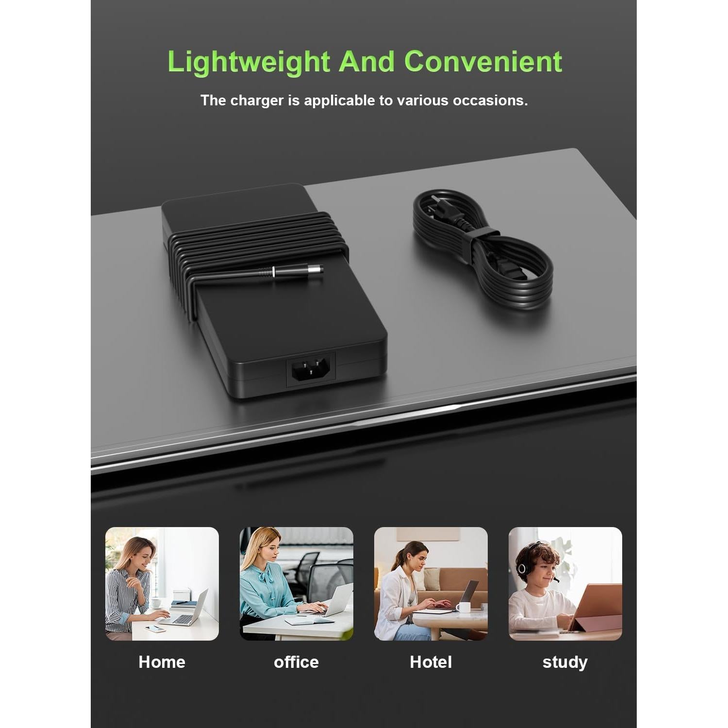 Cargador 240W PowerPortnerLink Compatible con Dell Alienware y G Series