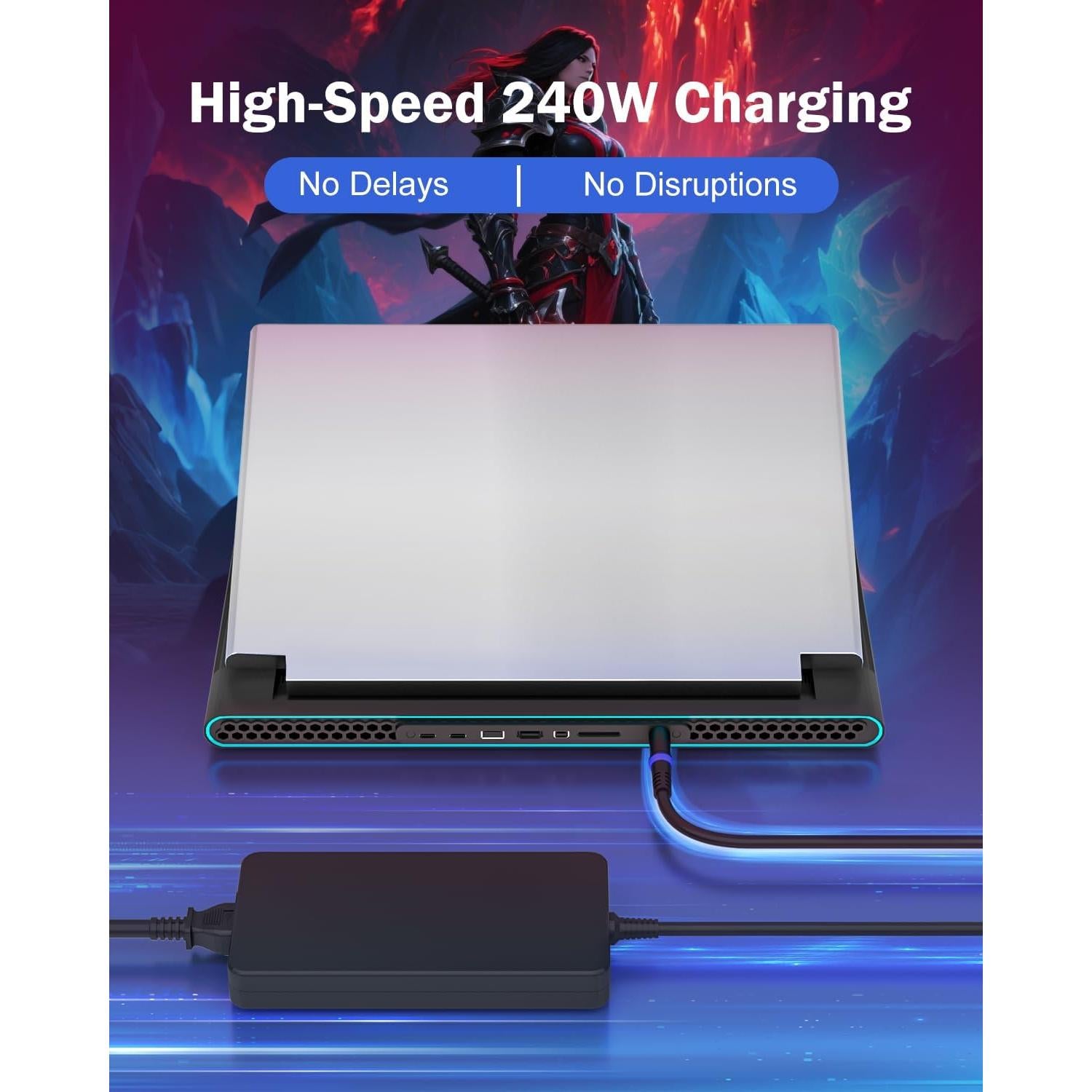 Cargador 240W Nicpower para Laptop Dell Alienware M15 M17