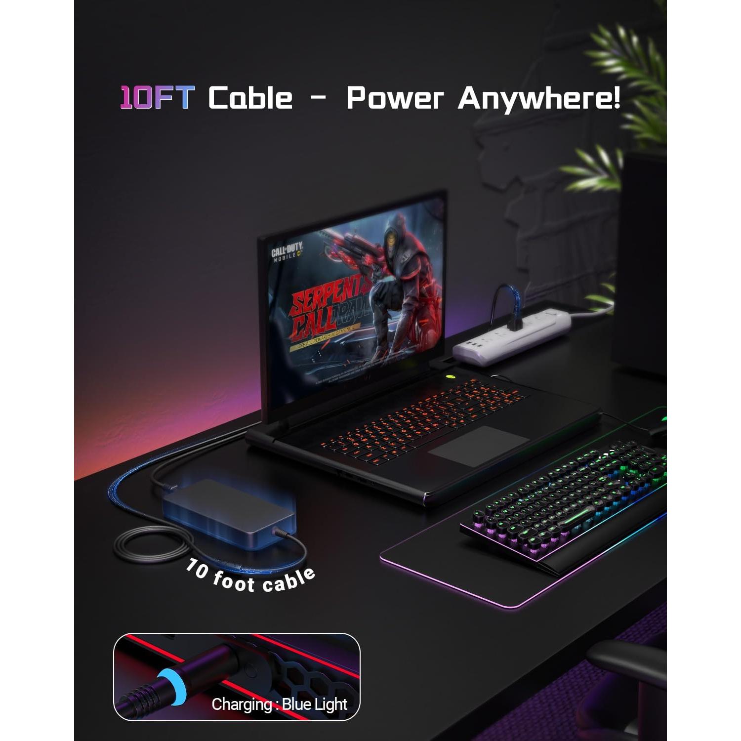 Cargador Rápido Superer 240W para Laptop Dell Alienware