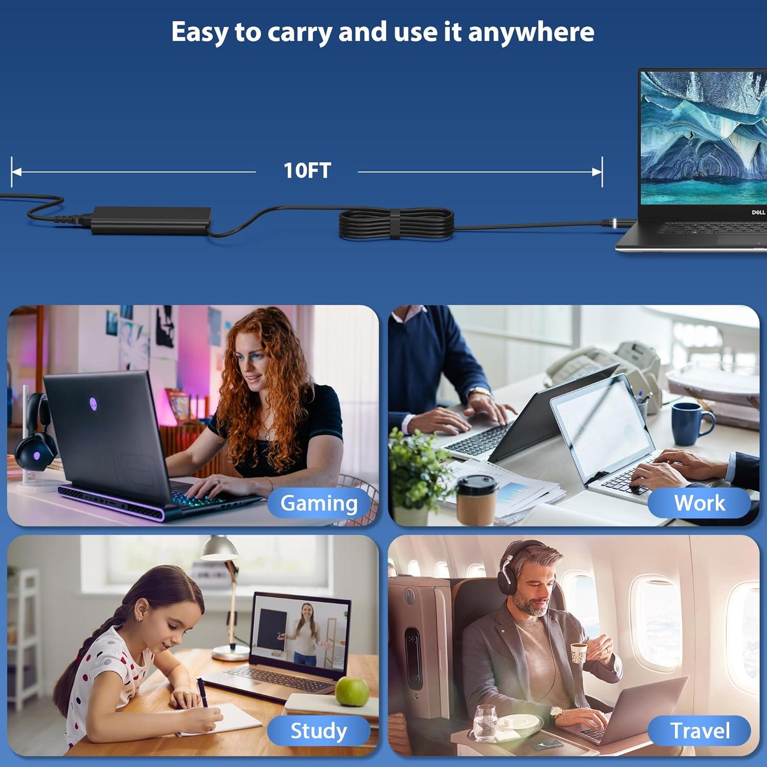 Cargador de Laptop Dell 240W 7.4mm Compatible Alienware