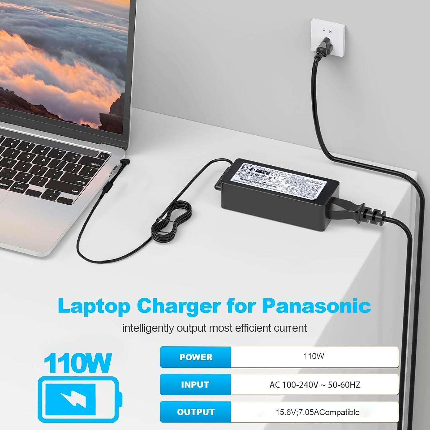 Cargador de Poder Contwey 110W 15.6V 7.05A para Panasonic Toughbook