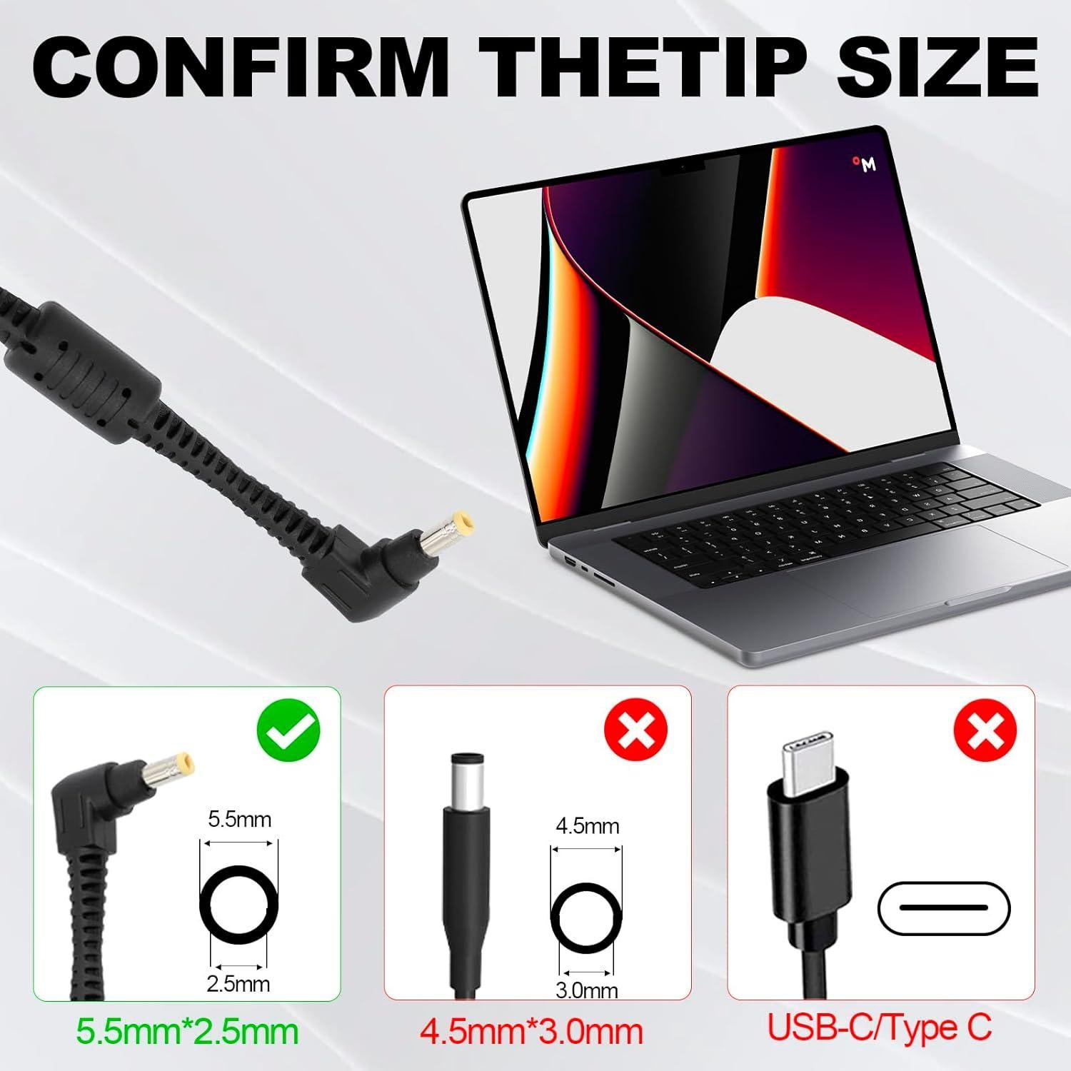 Cargador de Poder Contwey 110W 15.6V 7.05A para Panasonic Toughbook