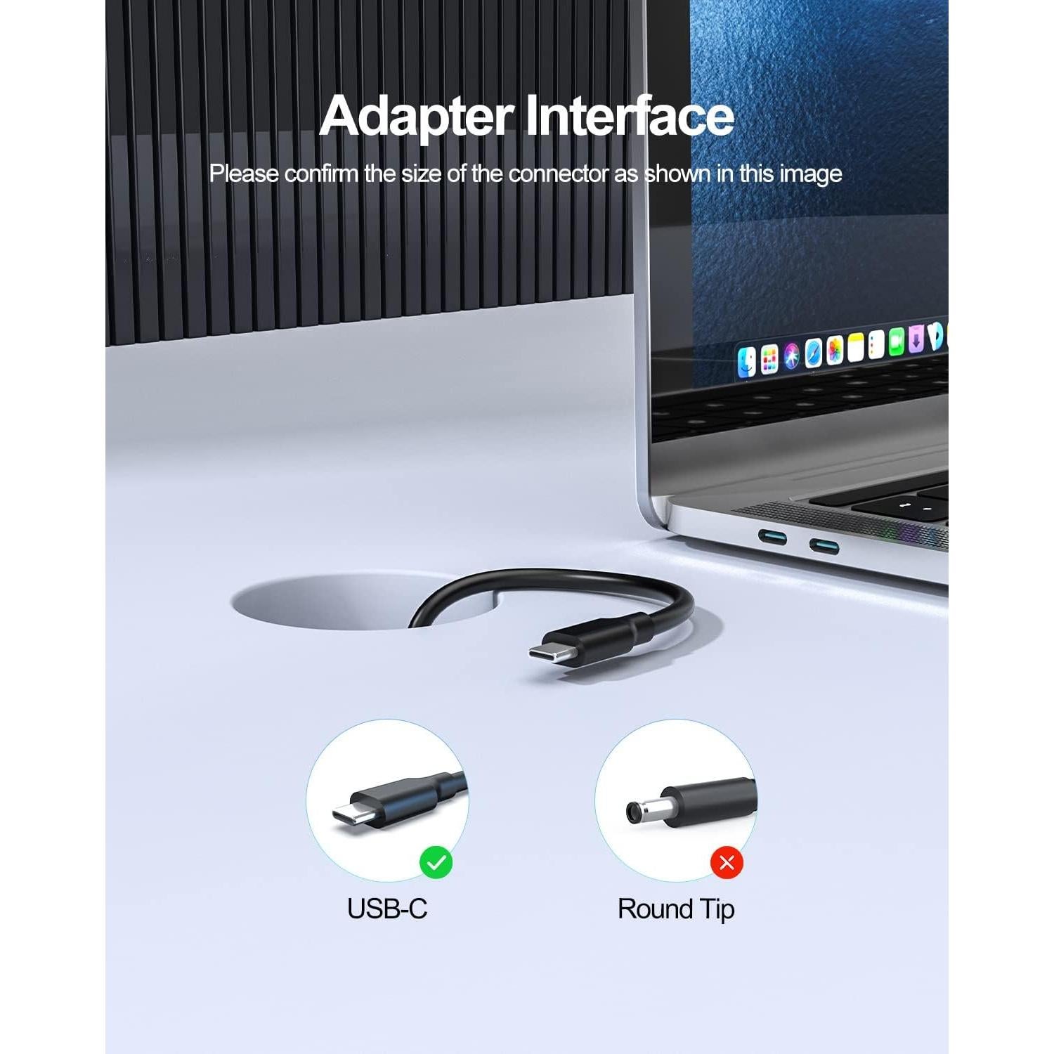 Cargador Rápido USB C 65W Pwept para Laptop LG Gram 14-17