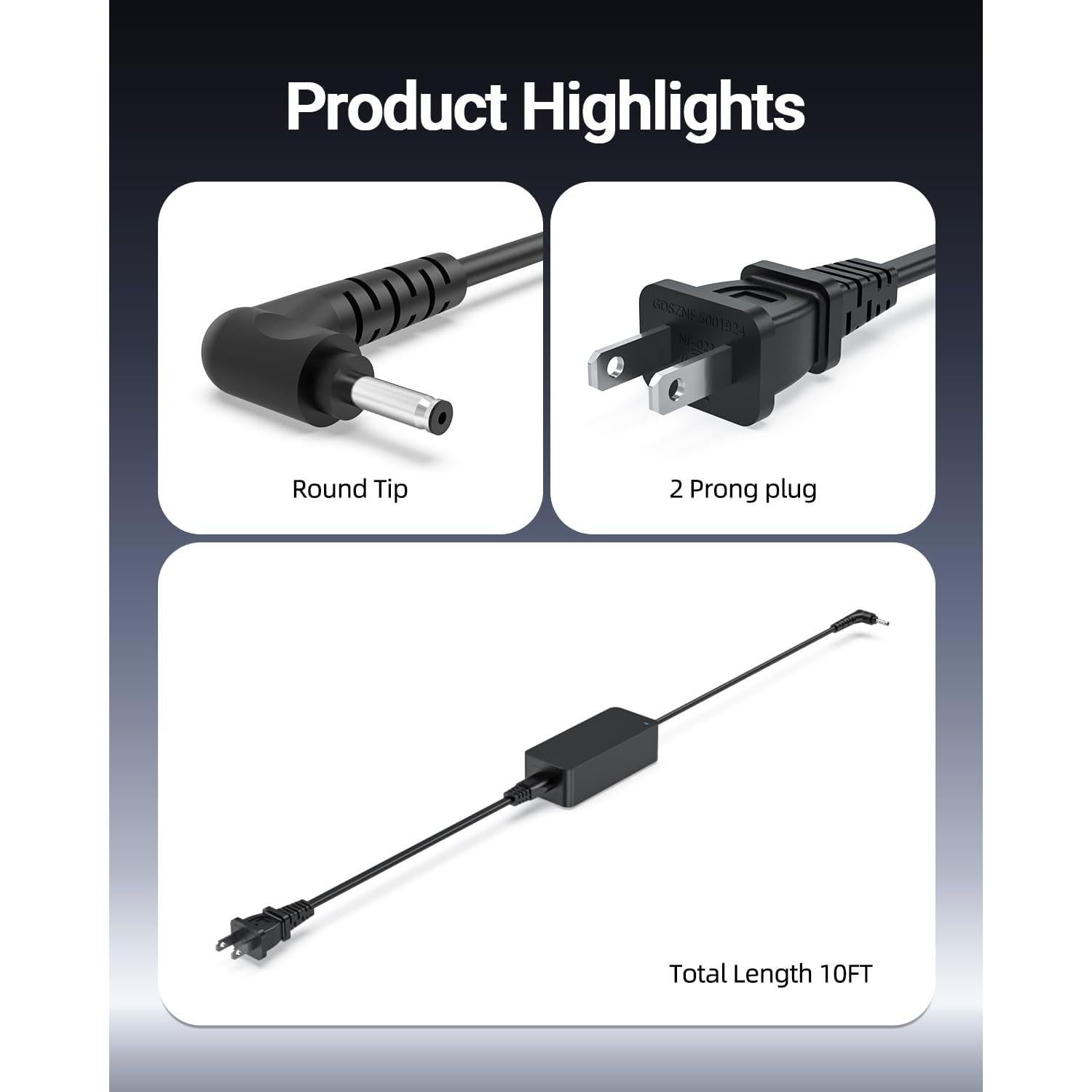 Cargador LG Gram 65W Punta Redonda Adaptador Zondol