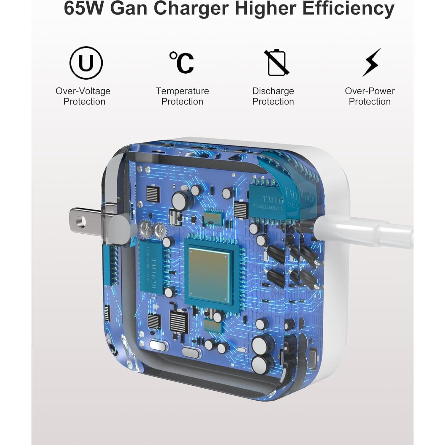 Cargador USB-C 65W Janboo para Laptop LG Gram 15" 16" 17"