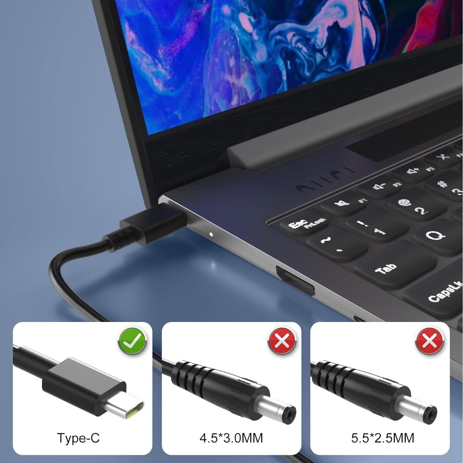 Cargador Rápido USB C PD 65W para Laptops LG Gram